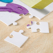 不動産、不動産仲介業者、不動産業者、新しい家 ジグソーパズル (側面)