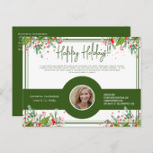 不動産/保険の美しい葉のホリデー ポストカード (正面/裏面)