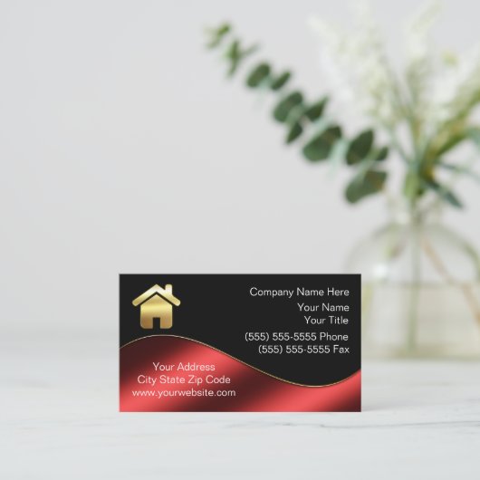 不動産 名刺 (スタンド正面)