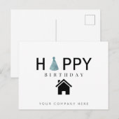 不動産 誕生日 ハット お誕生日おめでとう ポストカード (正面/裏面)