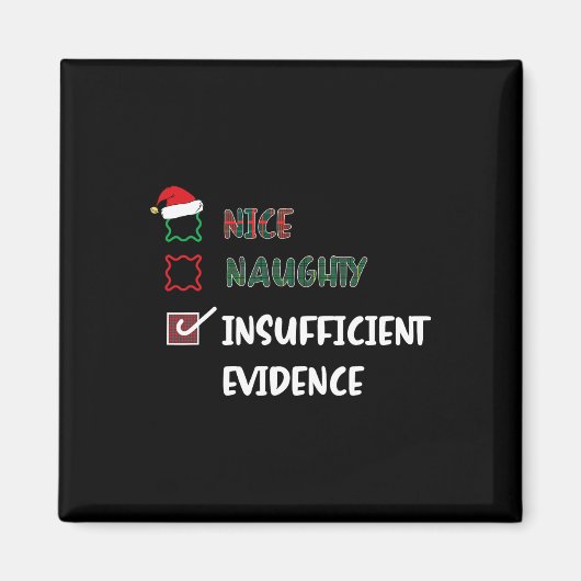 不十分ないけな証拠クリスマスサンタ マグネット (正面)