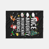 不十分ないけな証拠クリスマスファミリー フリースブランケット (正面(横))