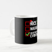 不十分ないけな証拠クリスマスリスト コーヒーマグカップ (正面左)