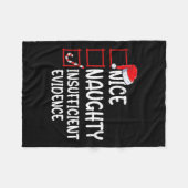 不十分ないけな証拠クリスマスリスト フリースブランケット (正面(横))