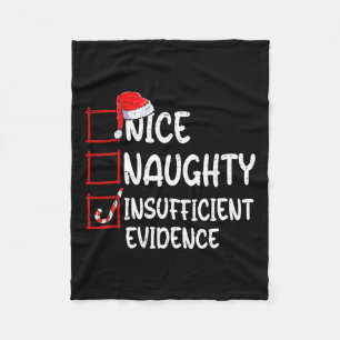 不十分ないけな証拠クリスマスリスト フリースブランケット