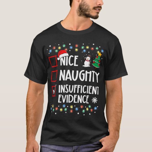 不十分ないけな証拠クリスマス Tシャツ (正面)