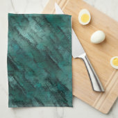 不十分なシアン石積み キッチンタオル (四つ折り)