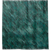 不十分なシアン石積み シャワーカーテン (正面)