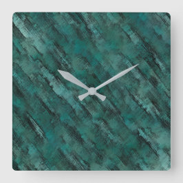 不十分なシアン石積み スクエア壁時計