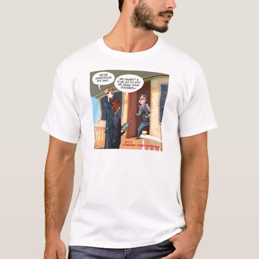 不可知論の宣教師が面白い Tシャツ (正面)