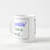 不可能ちょうど単語はです! コーヒーマグカップ (正面左)