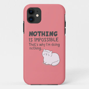不可能ではないおもしろいこと – Cat Puns iPhone 11 ケース