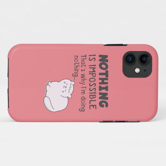 不可能ではないおもしろいこと – Cat Puns Case-Mate iPhoneケース (裏面(横))