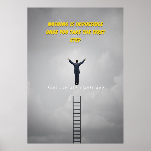 不可能ではないやる気を起こさせる引用文ポスター ポスター (正面)