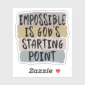 不可能とは神の出発点、クリスチャン。 シール (シート)