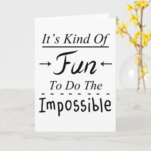 不可能なおもしろいを行うのは一種のおもしろい引用文 カード (黄色い花)