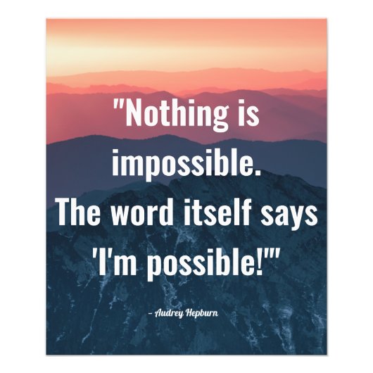 不可能なことはない フォトプリント            (正面)