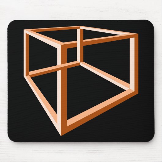 不可能なオレンジの構造の光学的な錯覚 マウスパッド (正面)