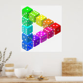 不可能なサイコロ三角形 ポスター (キッチン)