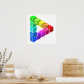 不可能なサイコロ三角形 ポスター (キッチン)