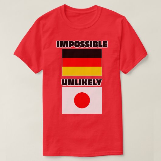 不可能なドイツが日本を恐れない Tシャツ (デザイン正面)