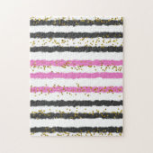 不可能なパズルブラックピンクおもしろいガギフト ジグソーパズル (縦)