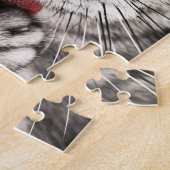 不可能なパズル – グレーストライプの猫 ジグソーパズル (側面)