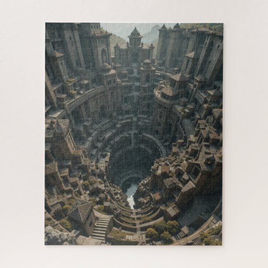 不可能なパズル – スパイラルシティイリュージョン ジグソーパズル (縦)