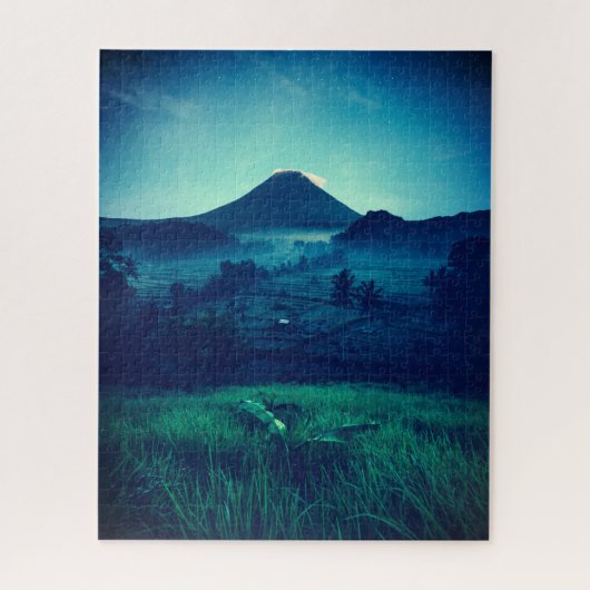 不可能なパズル-夜火山 ジグソーパズル (縦)