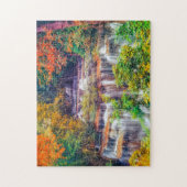 不可能なパズル – 滝の秋 ジグソーパズル (縦)