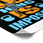 不可能なフィットネスことわざポスター ポスター (角)