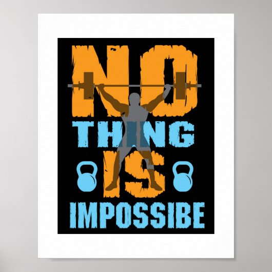 不可能なフィットネスことわざポスター ポスター (正面)