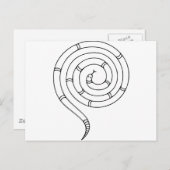 不可能なヘビの光学錯覚 ポストカード (正面/裏面)