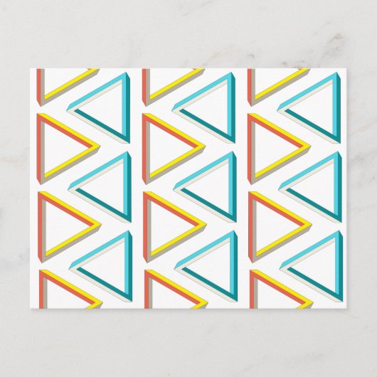 不可能な三角形のオタク系のパターン ポストカード (正面)