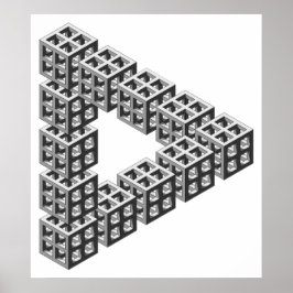 不可能な三角形の光学錯覚 ポスター