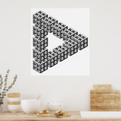 不可能な三角形の光学錯覚 ポスター (キッチン)