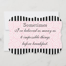 不可能な事黒およびピンク 招待状