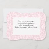 不可能な事黒およびピンク 招待状 (裏面)