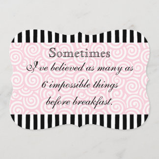 不可能な事黒およびピンク 招待状