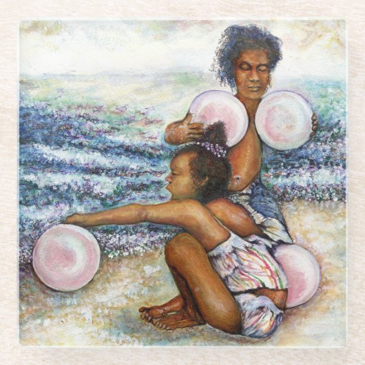 不可能な人々を征服する ガラスコースター (正面)