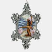 不可能な人々を征服する スノーフレークピューターオーナメント (左)