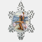 不可能な人々を征服する スノーフレークピューターオーナメント (右)