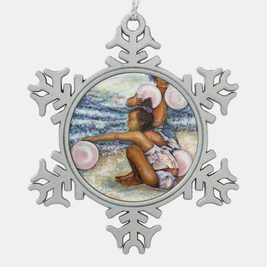 不可能な人々を征服する スノーフレークピューターオーナメント (正面)