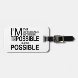 不可能な何も ラゲッジタグ