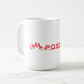 不可能な姿勢のマグカップ コーヒーマグカップ (正面左)