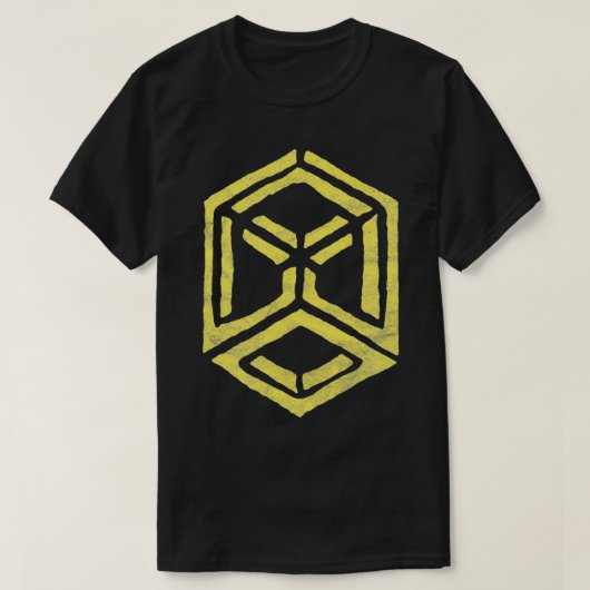 不可能な幾何学ミニマルな未来的な苦悩 Tシャツ (デザイン正面)