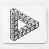 不可能な目の錯覚の三角形 マウスパッド (正面)