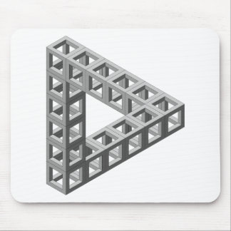 不可能な目の錯覚の三角形 マウスパッド