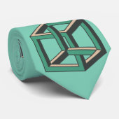 不可能な立方体の目の錯覚のタイ ネクタイ (ロール)
