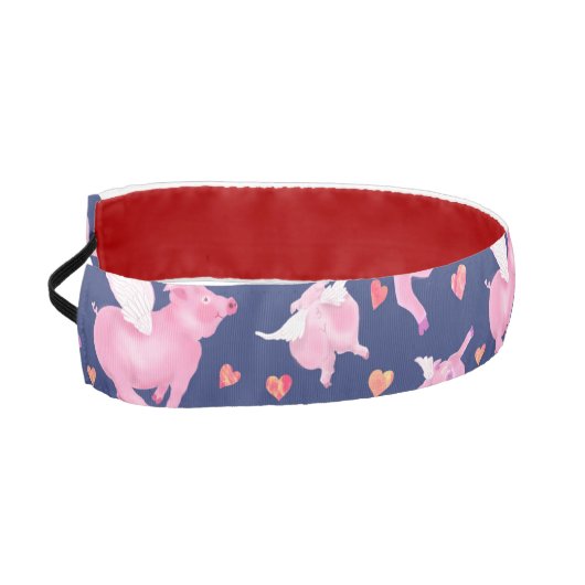 不可能な豚はパーソナライズされた無飛んでいるい アスレチックヘッドバンド (左)